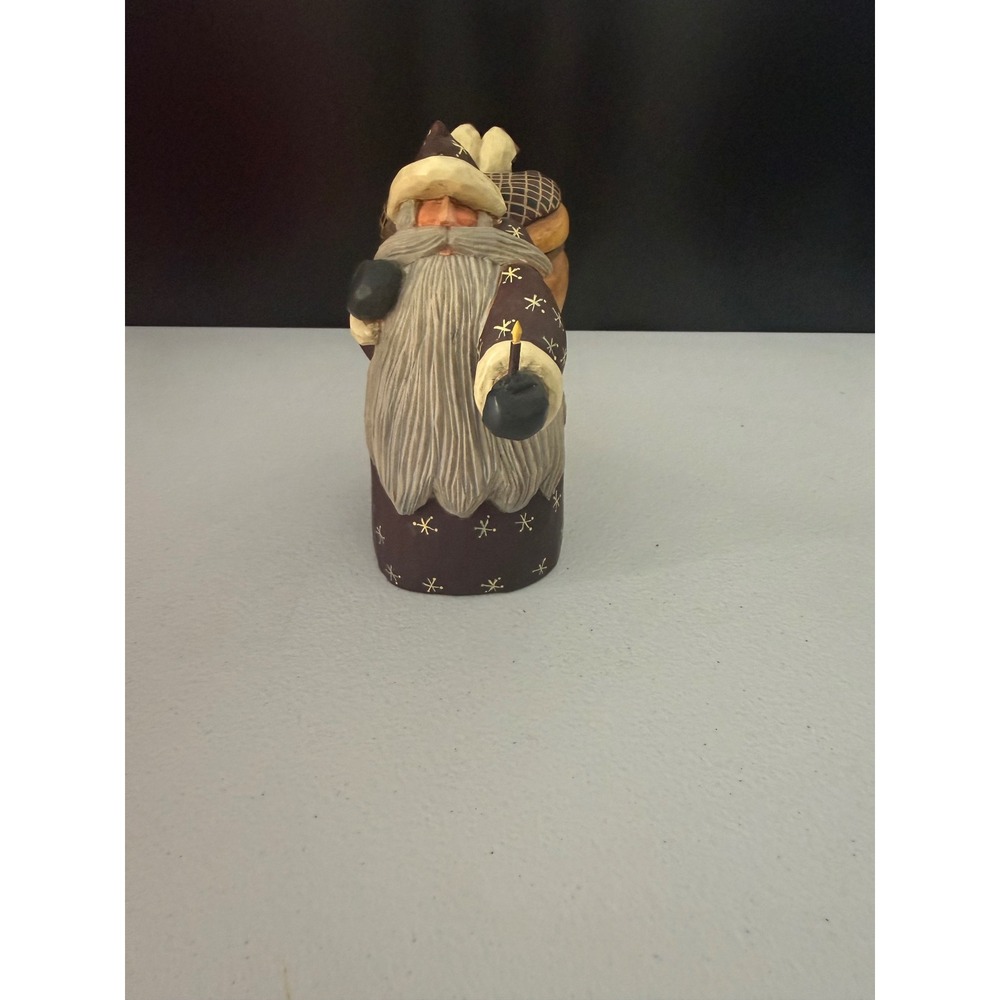 Vintage Style Resin Santa Claus Figurine Folk Art Christmas Decor 6.5 Inch
